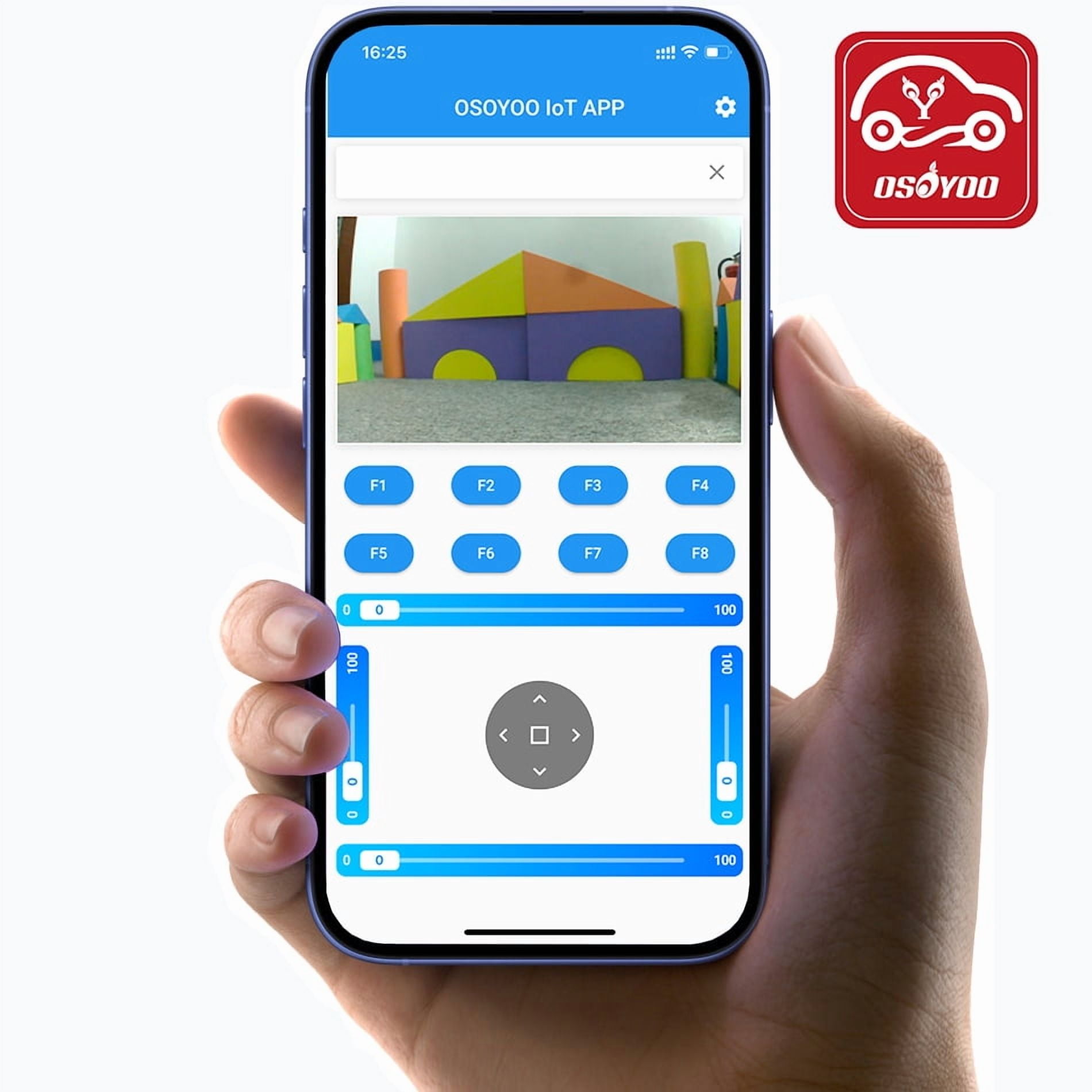 OSOYOO Mecanum Wheel Robot Car Kit for Raspberry Pi - Omni-directional STEM Learning & Programming Kit with Video Control, Line Tracking, Obstacle Avoidance