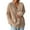 Khaki, variant on Womens Sweater Cardigan Jacket Butto Casual Solid Color Loose Cardigan Long Sleeved Sweater Jacket White M