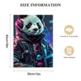 thumbnail image 2 of Nawypu Punk Panda Canvas Wall Art Funny Artwork Anime Painting DJ Panda Pictures on Canvas Wall Art for Office Decorations Living Room Bedroom and Kitchen Decor Framed Canvas Prints, 2 of 5