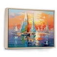 thumbnail image 2 of Designart "Sailboat Abstract Coastal Euphony II" Sailing Boat Floater Framed Canvas Print, 2 of 7