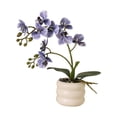 thumbnail image 2 of Planta artificial en maceta con flores de simulación, decoración de flores de imitación de fácil mantenimiento para interiores, oficinas y vacaciones Púrpura, 2 of 8