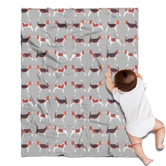 Animal Beagle Cute Dog Blanket,Comfortable Soft Flannel Throw Blanket,All Season,Warm Lightweight Blankets for Sofa Bed Couch Living Room Chair,30"x40"