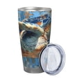 thumbnail image 2 of KLL Abstract Sea Turtle Print 40oz Stainless Steel Insulated Car Cup with Spillproof Lid - Keep Your Drink Hot or Cold on the Go-Straw Two-piece Set, 2 of 8