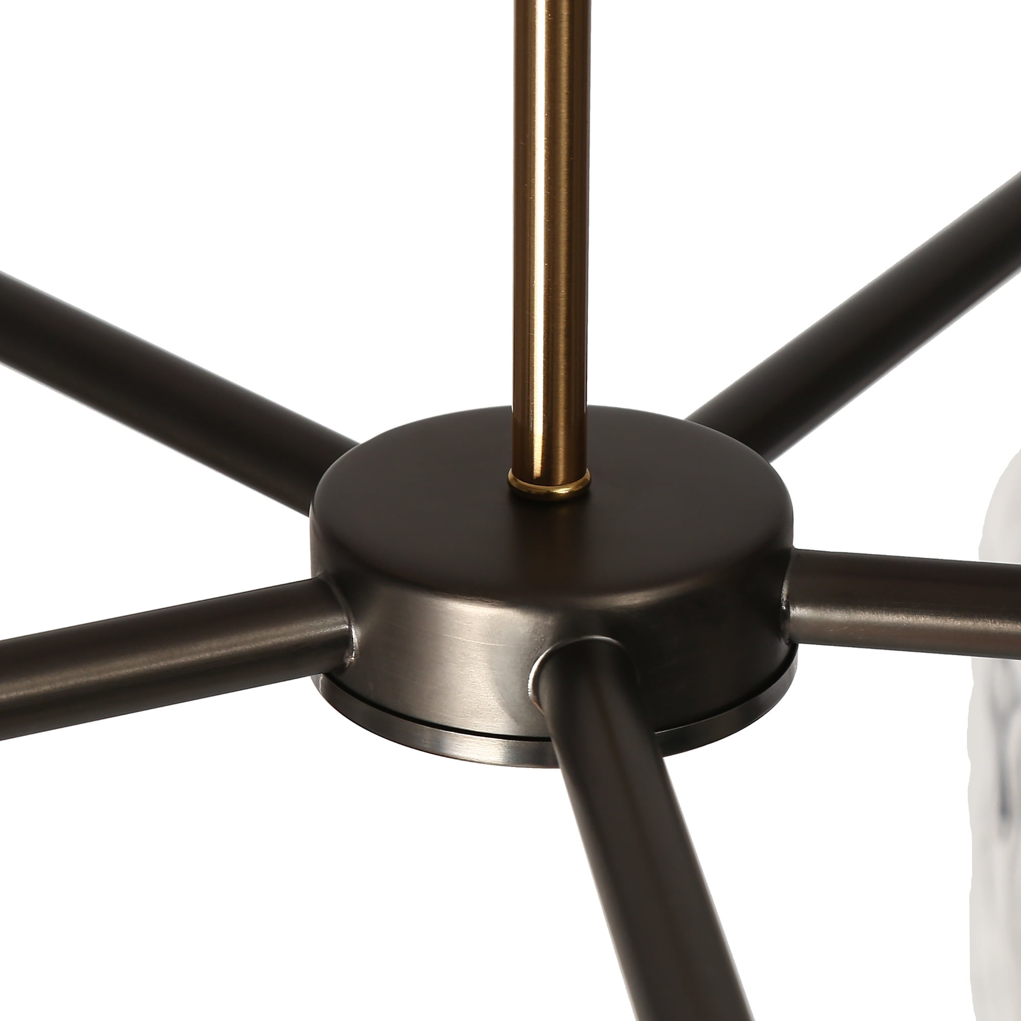 LNC Erharting 5-Light Brushed Black Modern/Contemporary Led Chandelier