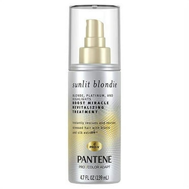 Pantene Sunlit Blondie Miracle Boost Revitalizing Treatment, Sulfate Free, for Color Treated Hair, with Biotin and Silk Extract, 4.7 Fl Oz