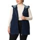 thumbnail image 1 of Chaqueta sin mangas con cremallera de mezclilla para mujer de tallas grandes Agnes Orinda, otoño, negra y azul, 1X, 1 of 6