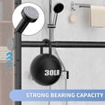 thumbnail image 2 of Black Shower Curtain Rod 34-66 Inches(2.8-5.5ft) Never Rust Adjustable Shower Rod Spring Tension Non Slip No Drilling Shower Rods for Bathroom Garland Window, 2 of 9