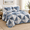 Blue-Queen 90“×96”, variant on Patchwork Quilt Set King Gray Geometric Bedspread 3 Pieces