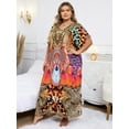 thumbnail image 2 of Beach Maxi Dresses Side Split Caftan Loungewear Light Weight Kaftan Abaya Over Sized  Resort Wear Vacation Outfits Middle East Arabian Robe, 2 of 9