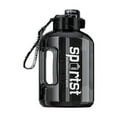 thumbnail image 2 of Large Capacity Water Bottle 57oz, Big Motivational Time Marker Jug with Straw & Carry Rope, Portable Plastic Sport Bottle for Gym Outdoor(Black), 2 of 4