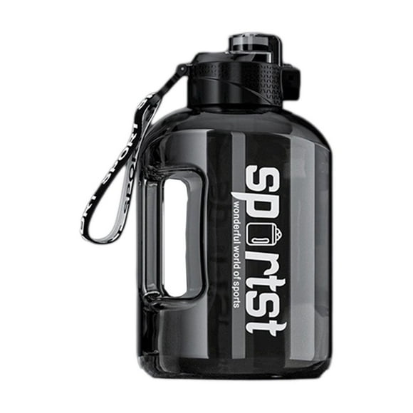 Meitianfacai Large Capacity Water Bottle Half Gallon Water Bottle BPA Free Ideal for Gym, Big Water of Jug, Reusable Sports Bottle for Men Women,Black