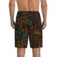 thumbnail image 3 of Bixox Men's Polynesian Turtles printed lightweight casual shorts, soft sleep shorts with pockets., 3 of 7
