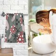 thumbnail image 6 of Coolnut Bathroom Hand Towels 2 Pcs Cute Red Mushrooms Print, Cotton Bath Towels Lightweight Quickdry for Bathroom Ktichen Travel Gym, 16"×28", 6 of 6