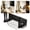 Black, variant on No Drill Router Shelf Wall Mount WiFi Stand - Adjustable Steel Modem Rack With Strong Hook For Internet Organizer - Smart Home Accessories For Living Room Bedroom Office (Black)