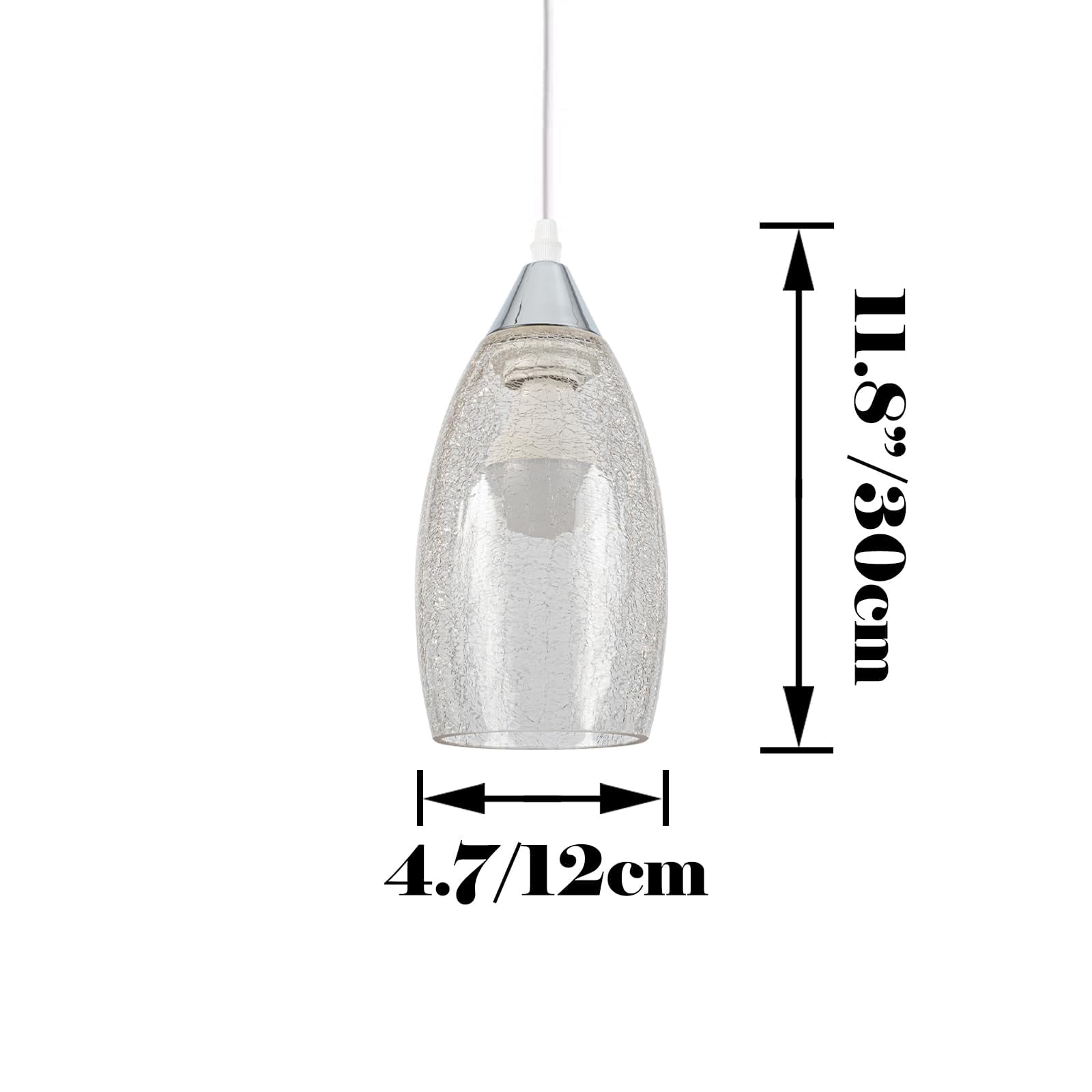 Kiven Plug in Pendant Light, Farmhouse Hanging Light Fixture with Remote and Stained Glass Lampsade, E26 Socket Dimmable Pendant Light for Bedroom Hallway Kitchen DZ0524