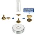 thumbnail image 4 of Uxcell Kit de Rivets en Cuir Double Capuchon 340, Tailles Mixtes Capuchon Rond Goujons Métalliques pour Réparation de Collier pour Animaux, Bronze, 4 of 7