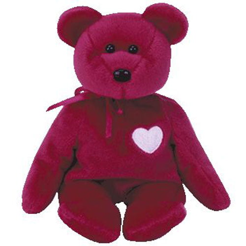 Ty Valentina original Beanie Baby pink teddy bear soft toy gift love heart 