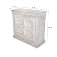 thumbnail image 5 of Antique White 2 Door Cabinet - Solid Wood Storage Organizer - Elegant Display Cabinet, 5 of 5