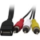 thumbnail image 4 of Cable USB a 3 RCA, conector USB 2.0 hembra tipo A a conector macho 3 RCA, cable adaptador de audio y video AV compuesto para TV/Mac/PC, 1,8 m, 4 of 5