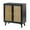 Black, variant on Boho 31" Rattan 2 Doors Sideboard Wooden Storage Cabinet Credenzas Buffet Home Walnut