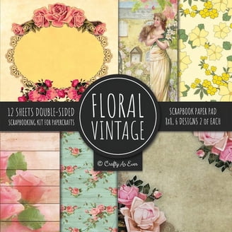 JazzPeriod Vintage Paper Pack - 18 Sheets 25x25cm For Scrapbooking, Card Making, And Crafts