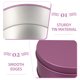 thumbnail image 4 of 4 cajas de lata redondas grandes para almacenamiento de galletas, envases de dulces, recipiente de metal con tapas, recipientes herméticos para almacenamiento en el hogar y la oficina, color morado, 4 of 6