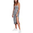 thumbnail image 2 of Free People Vestido sin tirantes a cuadros para mujer, azul, grande Free People Sin tirantes, 2 of 2
