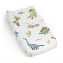 Sweet Jojo Designs Watercolor Dinosaur Dino Boy Changing Pad Cover Sheet