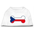 thumbnail image 1 of République Tchèque en Forme d'Os Drapeau Sérigraphie Chemises Blanc XXL (18), 1 of 1