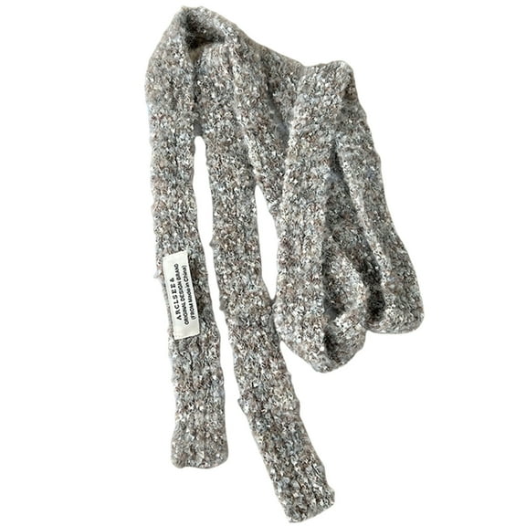 Aurgiarme Women Skinny Scarf Knit Thin Knit Belt Long Tie Scarf Bag Handle Wrap Choker Elegant Scarf Decoration