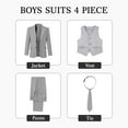thumbnail image 2 of SANMIO Boys Suit 4 Piece Slim Fit Boys Suits Jacket Vest Pants Tie for Kids Suits Sets Boy Formal Tuxedo Set, 2 of 4