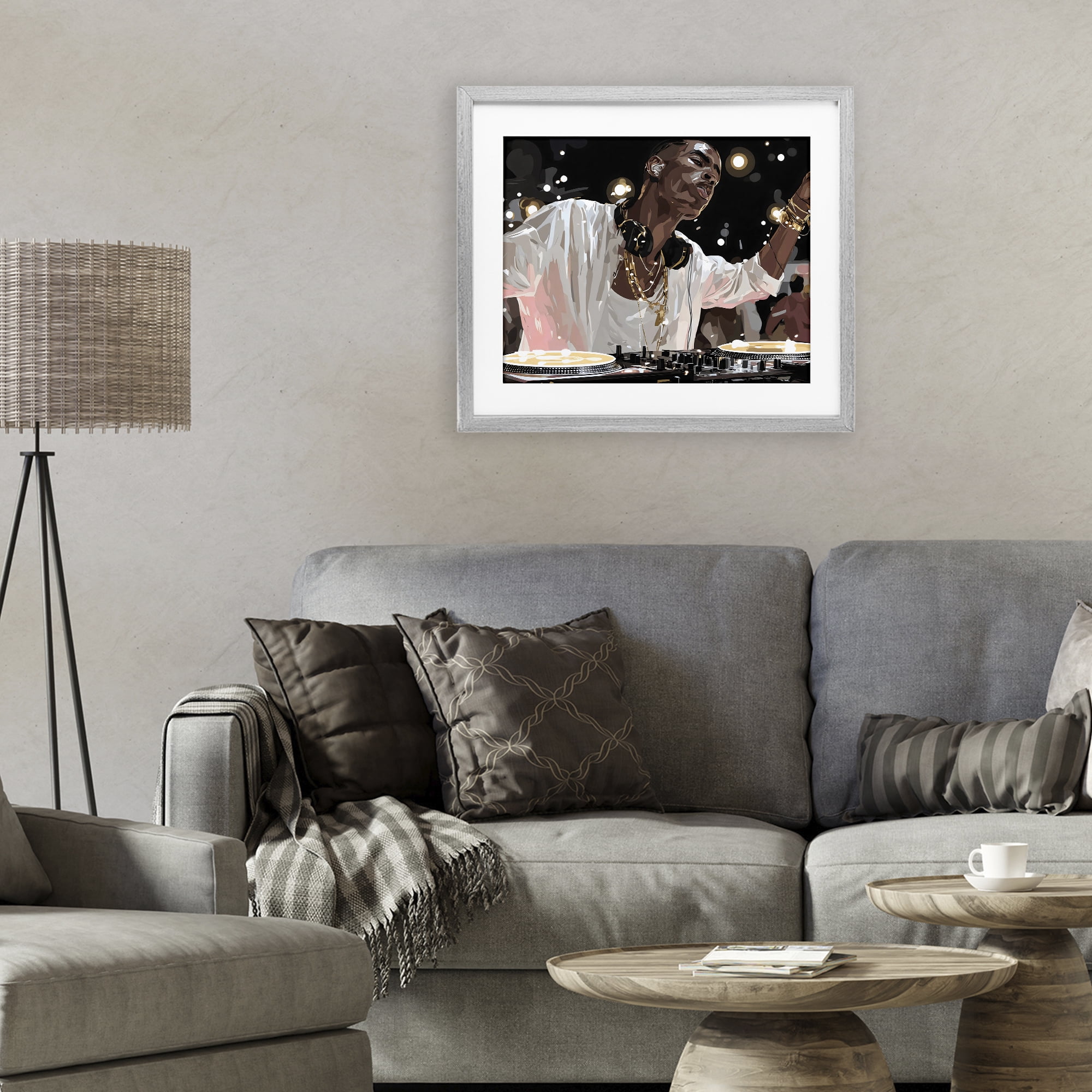 Stupell Industries Music In His Soul Gray Framed Print Under Glass, design by Franklyn Gregory