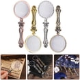 thumbnail image 4 of BUYISI 1pc Portable Handheld Magnifying Mirror Vintage Style Glass Lens Reading Lens Copper/Gold/Silver/Bronze 14.3cmx1.5cm Copper, 4 of 8