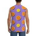 thumbnail image 4 of Balery Yellow Lemon And Orange Camisetas sin mangas para hombre, absorbe la humedad y protege contra el mal olor.-X-Large, 4 of 7