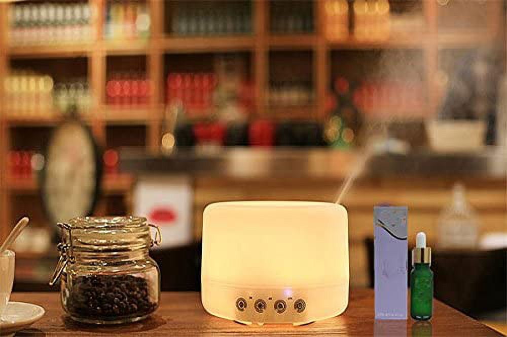 INTBUYING Aromatherapy Diffuser Ultrasonic Mist Air Humidifier with LED Light Timers Setting for Baby Bedroom Home Office