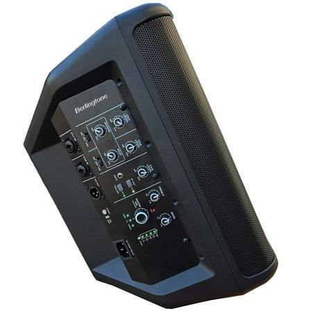 Berlingtone 8-Inch 500W Powered PA Speaker System with Stands, USB Port, Portable Loud DJ Speaker, Mic/Guitar, TWS Connection, Built-in Rechargeable Battery, for DJ Party, Meeting, Church, Karaoke