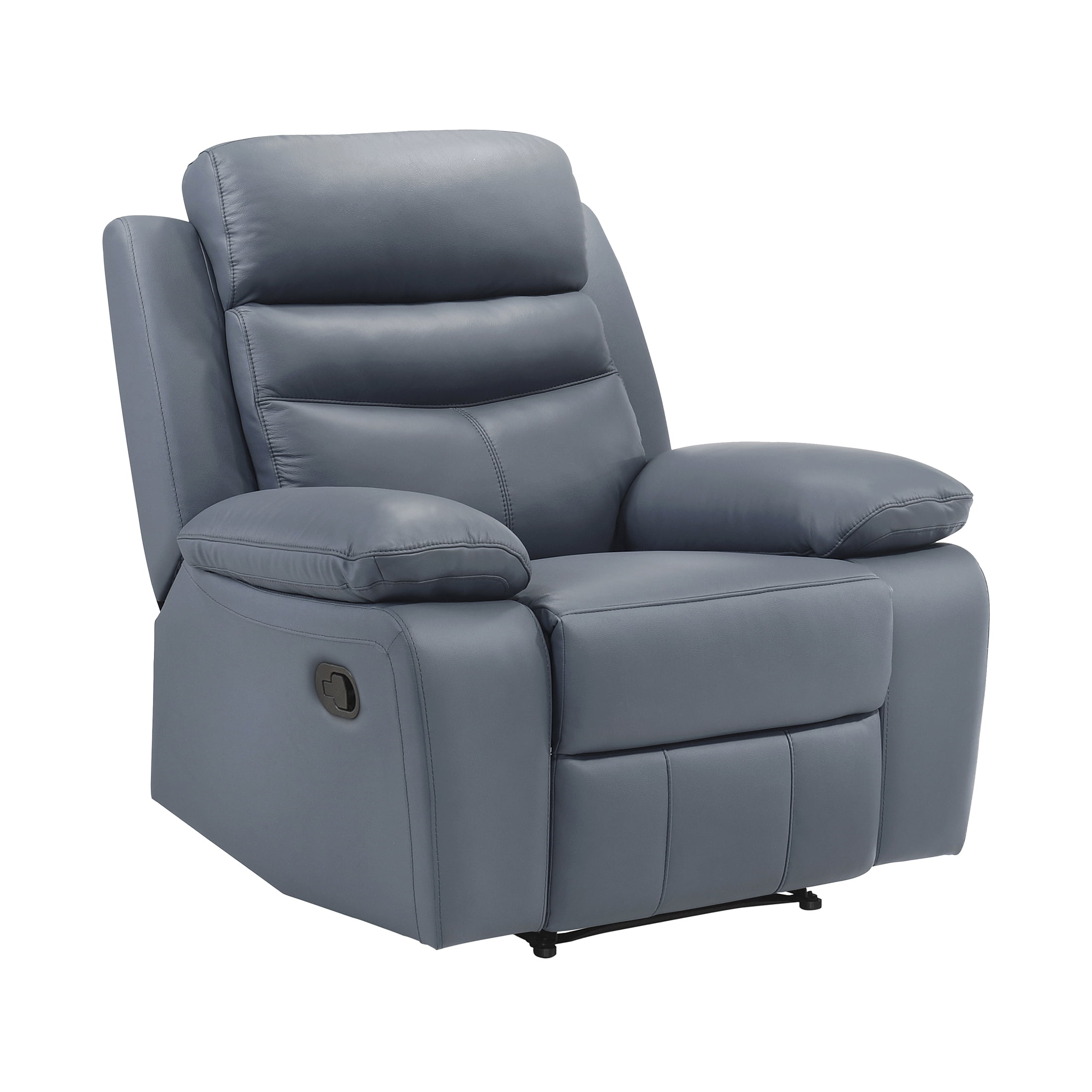OakvillePark Blossomreach Leather Match Manual Recliner, Blue