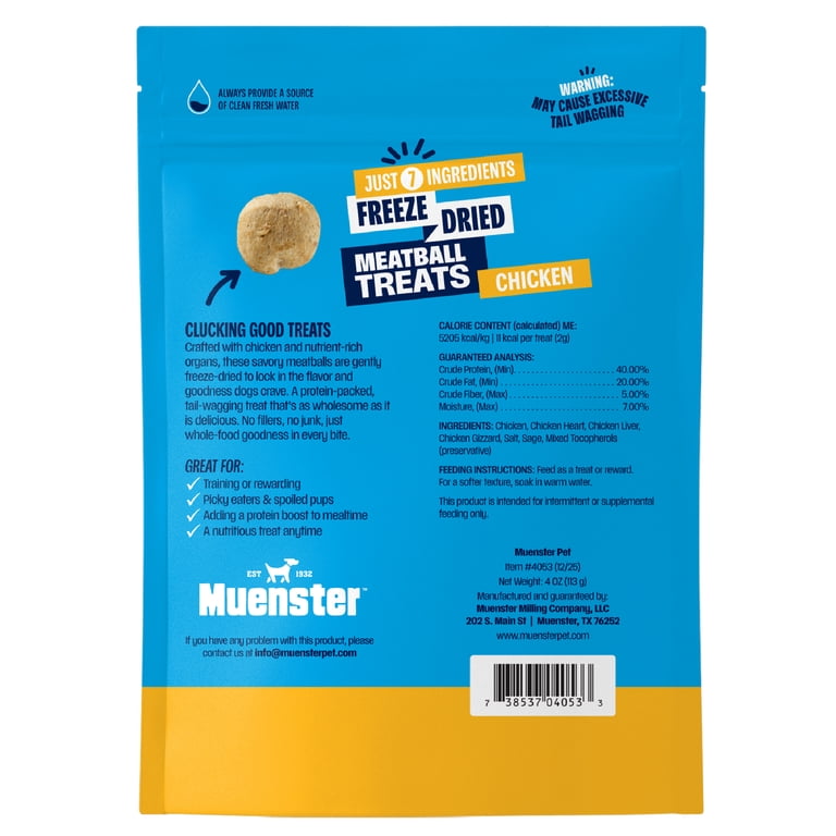 Freeze-Dried Chicken Meatball Dog Treats, 4oz photo 2