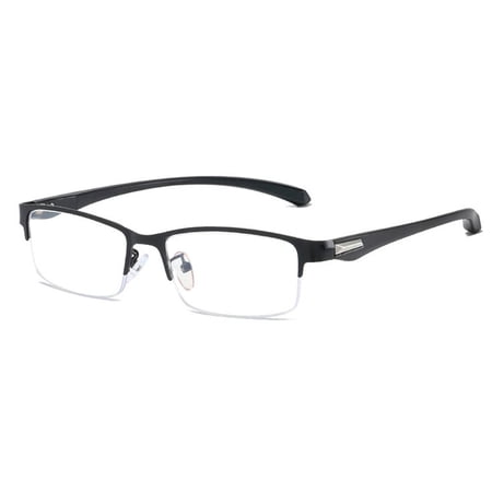 Fashion Simple Classic Vintage Ultra Light Glasses Business Reading Glasses Anti-Blue Light Eye Protection BLACK STRENGTH 150