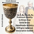 thumbnail image 2 of Copa de vino, cáliz ALADEAN, vintage, medieval, de latón, 2 of 6
