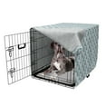 thumbnail image 5 of Dusty Blue Dog Crate Cover, Print of Owl Lover Theme on Branches Big-Eyed Animal, Easy to Use Pet Kennel Cover Small Dogs Puppies Kittens, 7 Sizes, Pale Cadet Blue Umber, by Ambesonne, 5 of 6