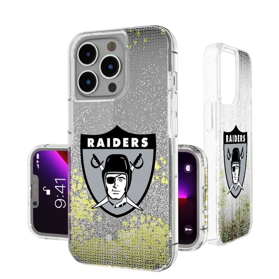 Oakland Raiders Linen Logo iPhone Glitter Case