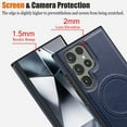 thumbnail image 6 of Dteck Magnetic Leather Case for Samsung Galaxy S25,Shockproof TPU Bumper Compatible with Mag-safe Adjustable Kickstand Back Protective Cover for Galaxy S25,Blue, 6 of 8
