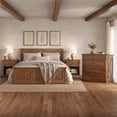 thumbnail image 2 of Noble House 4 Piece Queen Bedroom Set with Platform Bed, 2 Nightstands and Dresser, Walnut, 2 of 10