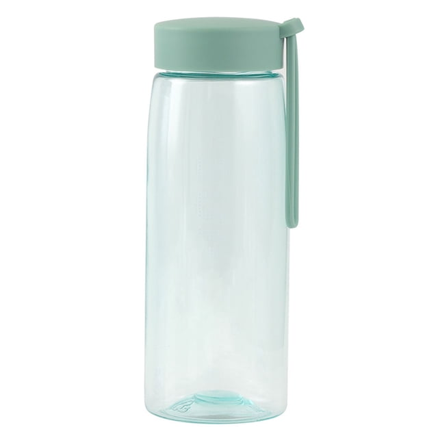 Botella de agua deportiva de 500 ml, color verde, portátil y duradera, con tapa de silicona a prueba de fugas, para actividades al aire libre