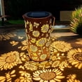 thumbnail image 6 of Colorful Sunflower Glow Solar Garden Lantern, LED Solar Lantern Outdoor Waterproof Hanging Light, Garden Decor Gifts for Women, Mom Birthday Gifts for Patio Yard Backyard, 6 of 8