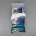 thumbnail image 2 of Ambesonne Nature Bedding Set 4 Pcs, Ocean Morning Mountain, Queen, Lilac Teal, 2 of 3