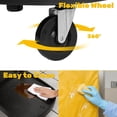 thumbnail image 4 of NORTHSKY Cleaning Carts on Wheels, Janitorial Cart, 3-Shelf Commercial Traditional Plastic Housekeeping Cart Multifunctional Janitorial Cart, with 2 Yellow Vinyl Bag and 2 Pair of Rubber Gloves, 4 of 7