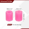 thumbnail image 2 of Uxcell Tire Valve Stem Caps, Car Wheel Valve Cap Universal Air Valve Cover Vehicle Exterior Accessories Pink, 2 of 6