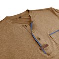 thumbnail image 7 of Tisuna Mens Fall T-Shirts Stretch Henley Neck Tops Men Solid Shirts For Workout Gym Size S, 7 of 7